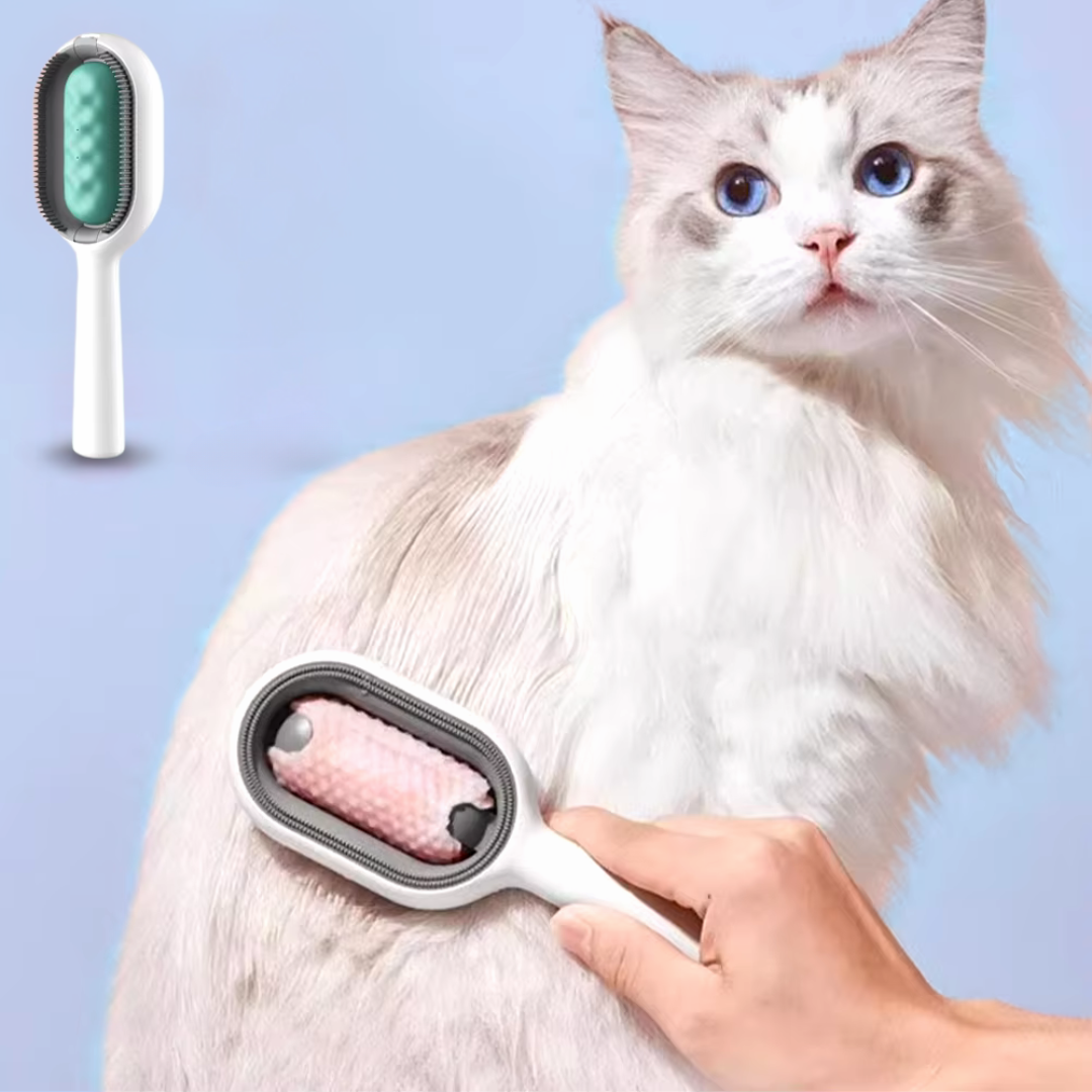 Beispielbild der SamtFell Bürsten für Pflege ohne fliegende Haare – Innovative Bürsten für Hunde & Katzen Pflege, die Hassel vermeiden.