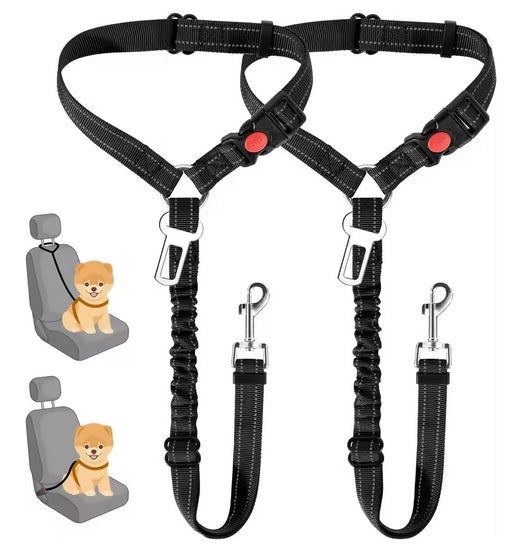 Befestigung der 2-in-1 Sicherungsleine fürs Auto - Sicherungsleine Auto Hund für alle Hunderassen, einfach zu reinigen und schnell anzuwenden.