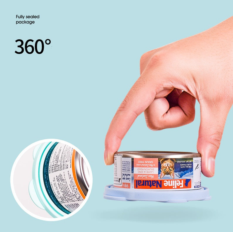 Pfoten-Boutique Silikon Deckel für Haustierfutterdosen, universeller Deckel für Haustier Futterdosen, sorgt für eine luftdichte Versiegelung.