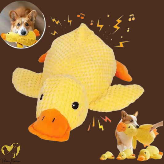 PLÜSCHENTE HUNDESPIELZEUG – Bissfest, langlebig, stressabbauend. Eine süße Plüschente für Hunde, die beim Spielen und Kuscheln begleitet.