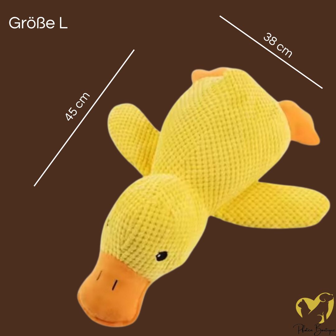 PLÜSCHENTE HUNDESPIELZEUG – Bissfest, langlebig, stressabbauend. Ein tolles Geschenk für jeden Hundebesitzer, um die Spielzeit unvergesslich zu machen.