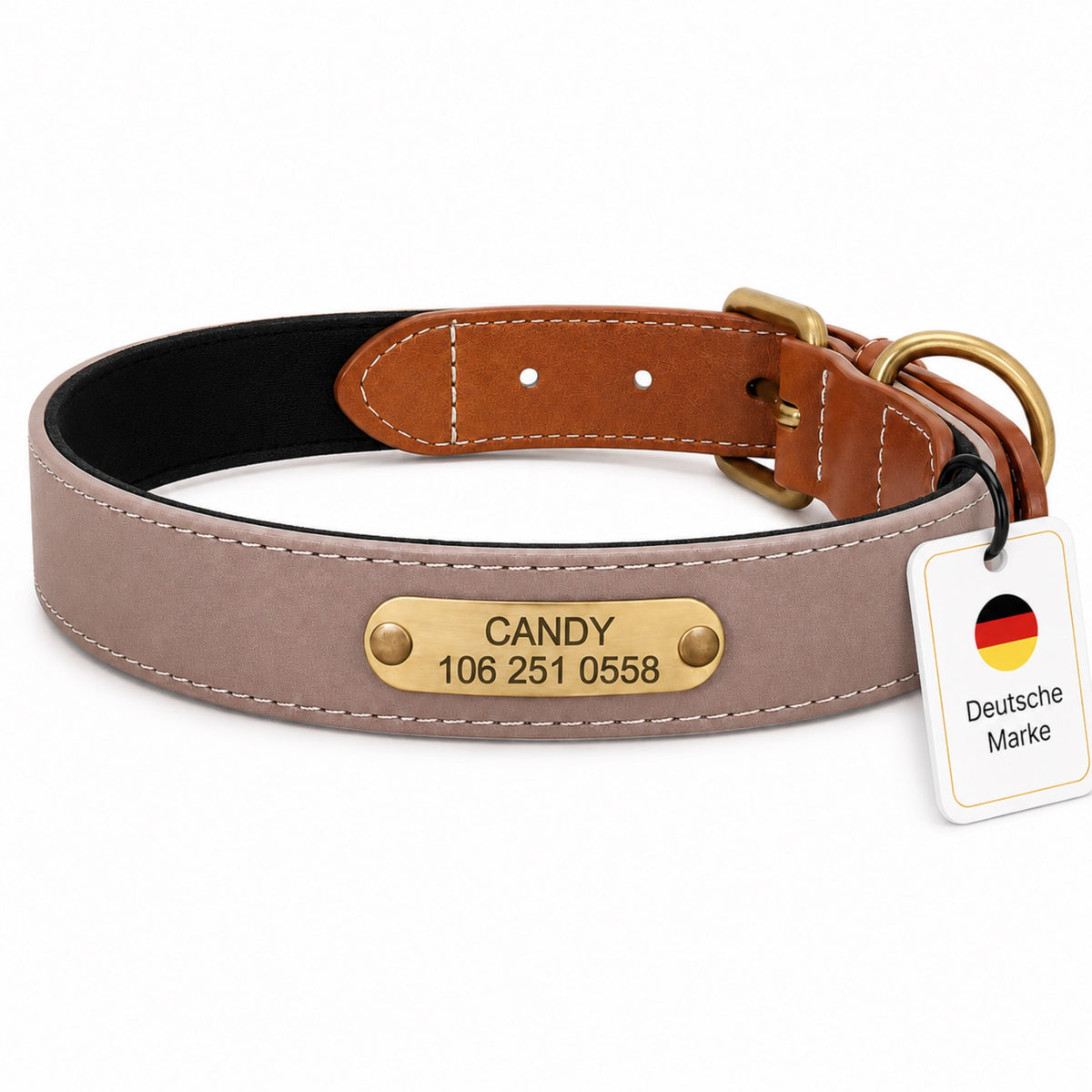 Wunderschönes Reflektions Hundehalsband mit Gravur - personalisiert