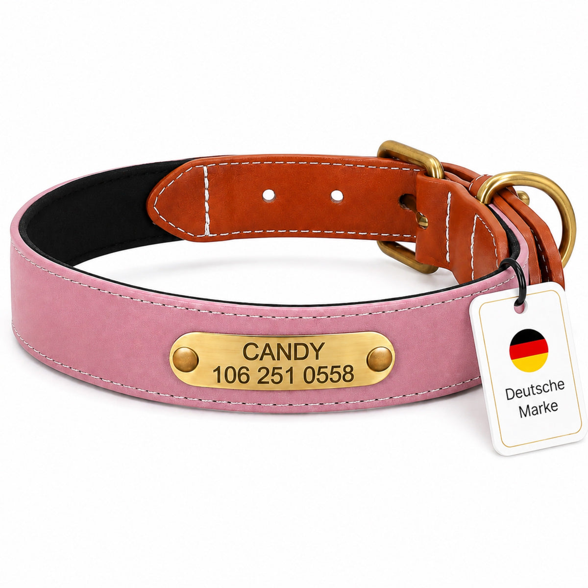 Wunderschönes Reflektions Hundehalsband mit Gravur - personalisiert