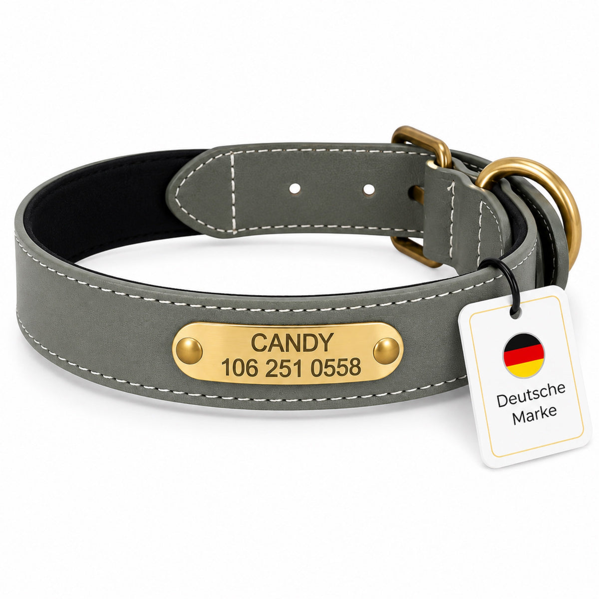 Wunderschönes Reflektions Hundehalsband mit Gravur - personalisiert
