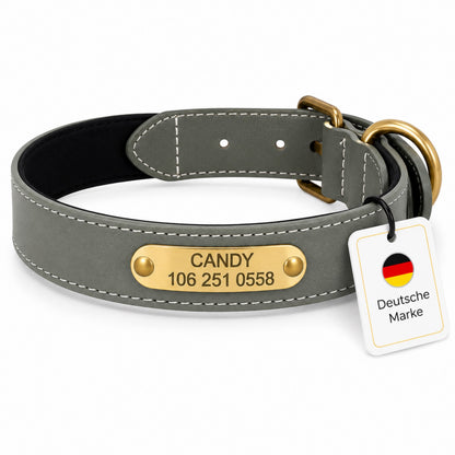 Wunderschönes Reflektions Hundehalsband mit Gravur - personalisiert