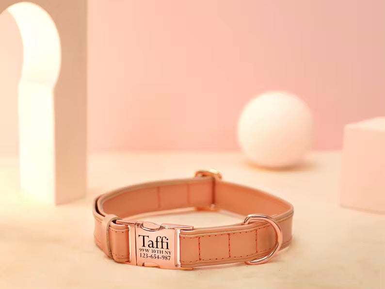 Veganes Hundehalsband mit Gravur - personalisiert