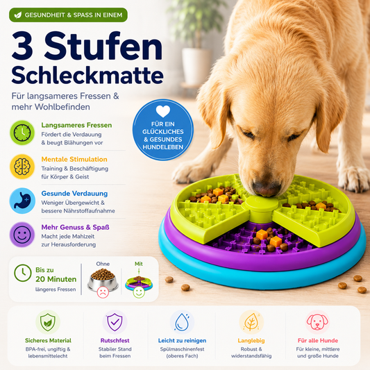 Anti-Schling-Futternapf Hund – interaktiver Napf mit 3 Stufen