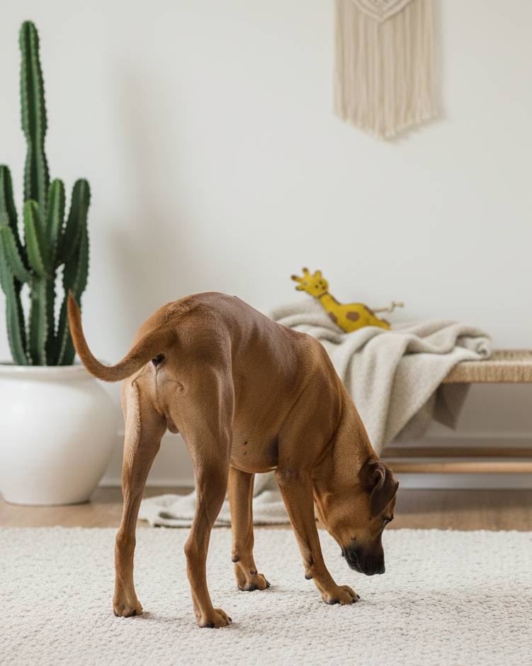 BUDDY. Hundespielzeug aus Leder Giraffe