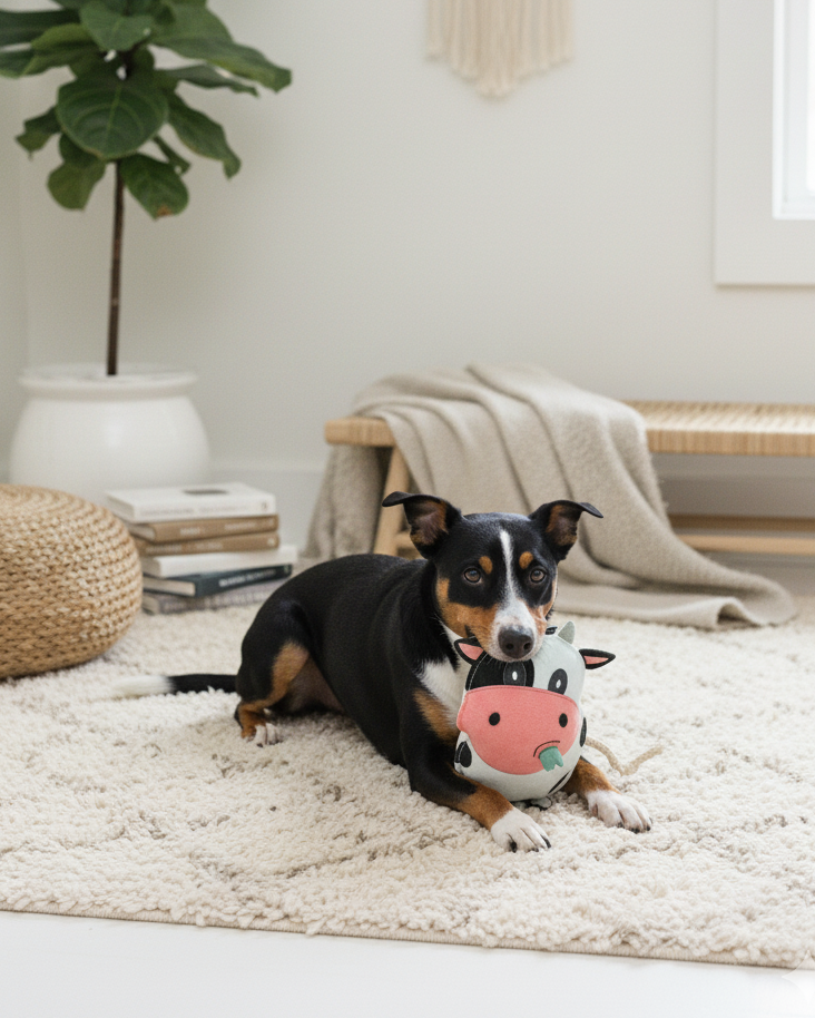 BUDDY Kuh – Hundespielzeug aus Leder