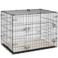 PawHut Hundekäfig faltbar - Hundebox mit 2 Türen - Hundetransportbox