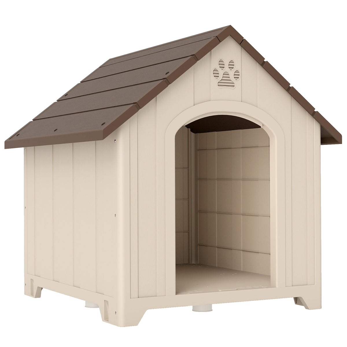 PawHut Hundehütte wetterfest 88 × 79 × 89 cm – Hundehaus bis 30 kg