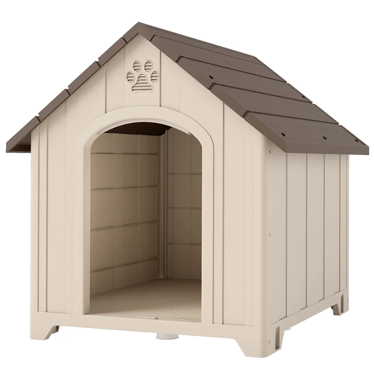 PawHut Hundehütte wetterfest 88 × 79 × 89 cm – Hundehaus bis 30 kg