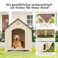 PawHut Hundehütte wetterfest 88 × 79 × 89 cm – Hundehaus bis 30 kg
