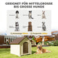 PawHut Hundehütte wetterfest 88 × 79 × 89 cm – Hundehaus bis 30 kg