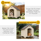 PawHut Hundehütte wetterfest 88 × 79 × 89 cm – Hundehaus bis 30 kg