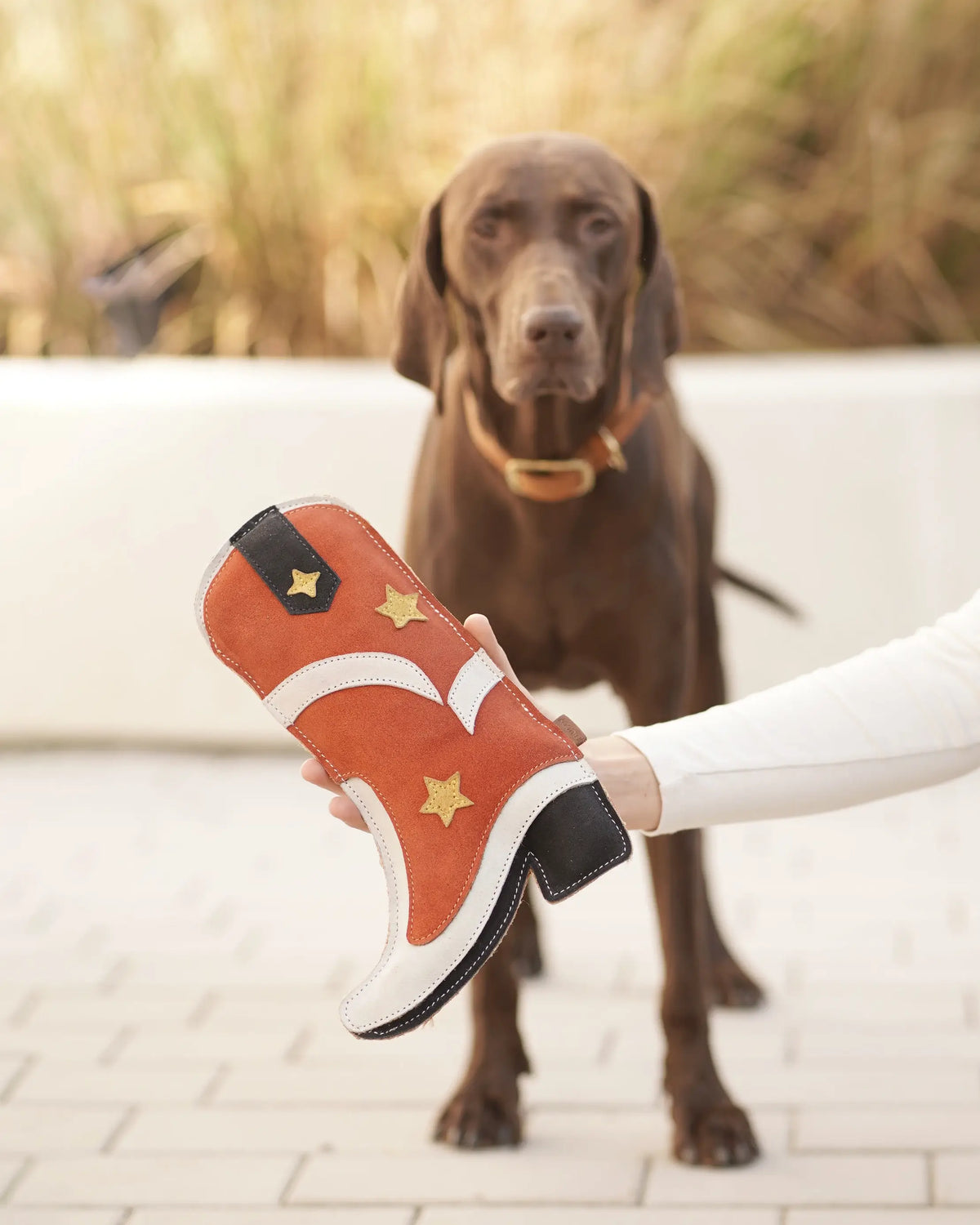 BUDDY Cowboystiefel - Hundespielzeug aus Leder