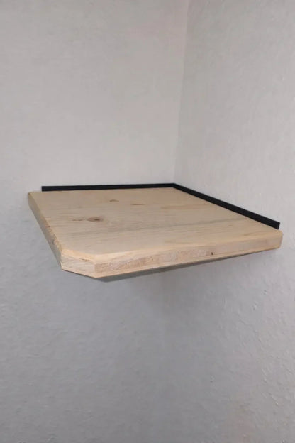 Eckpodest natur - Kletterpodest aus Massivholz für die Katzenwand