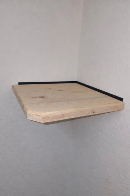 Eckpodest natur - Kletterpodest aus Massivholz für die Katzenwand