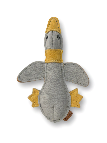 KLEINE ENTE BUDDY. Hundespielzeug aus Leder - Handmade langlebig - 100% natürlich