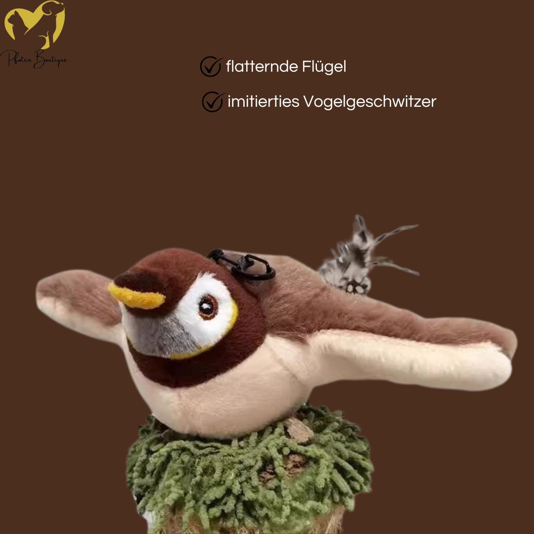 FLIEGENDER VOGEL - Katzenspielzeug selbstfliegend interaktives Plüschtier