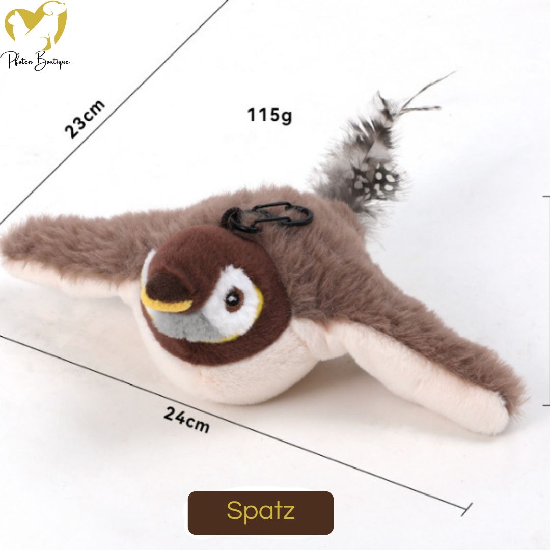 FLIEGENDER VOGEL - Katzenspielzeug selbstfliegend interaktives Plüschtier