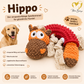 HIPPO Hundespielzeug – Naturkautschuk mit Baumwollseil