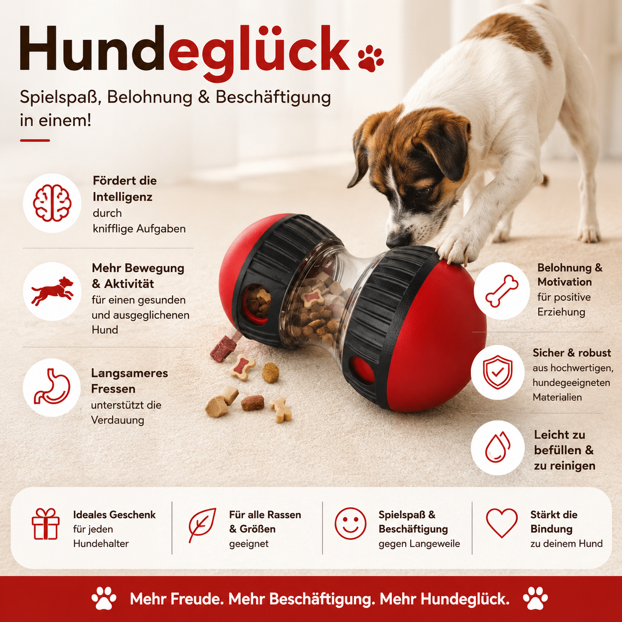 HUNDE GLÜCK Intelligenzspielzeug – Spielzeug mit Belohnung