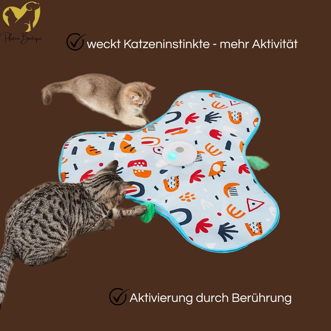 KATZENTEPPICH interaktives Katzenspielzeug mit selbst drehendem Wedel