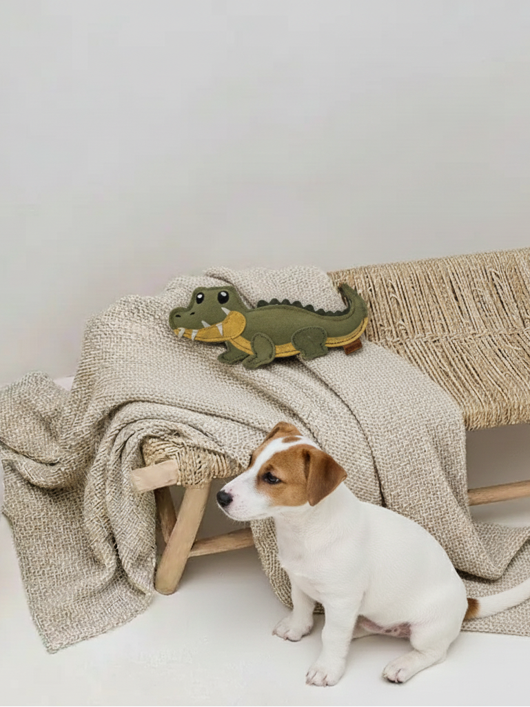 BUDDY Krokodil – Hundespielzeug aus Leder