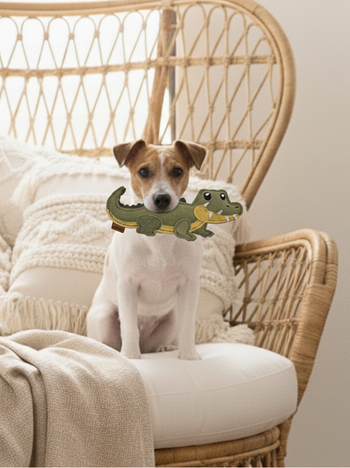BUDDY Krokodil – Hundespielzeug aus Leder