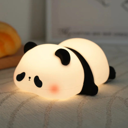 Süßes Panda Nachtlicht aus Silikon - Touch- oder Sprachsteuerung, Energiesparend & Gemütlich