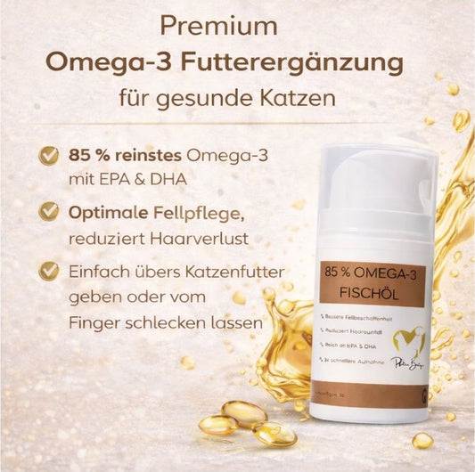 OMEGA-3 Futterergänzung für Katzen - Paste zum Schlecken für gesundes Fell