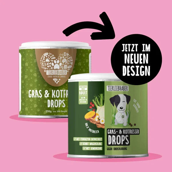 Tierliebhaber Gras und Kotfresser Drops gegen Sodbrennen