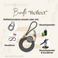 Reflektionsleine© mit Handschlaufe und veganem Leder in 4 Farben und Varianten