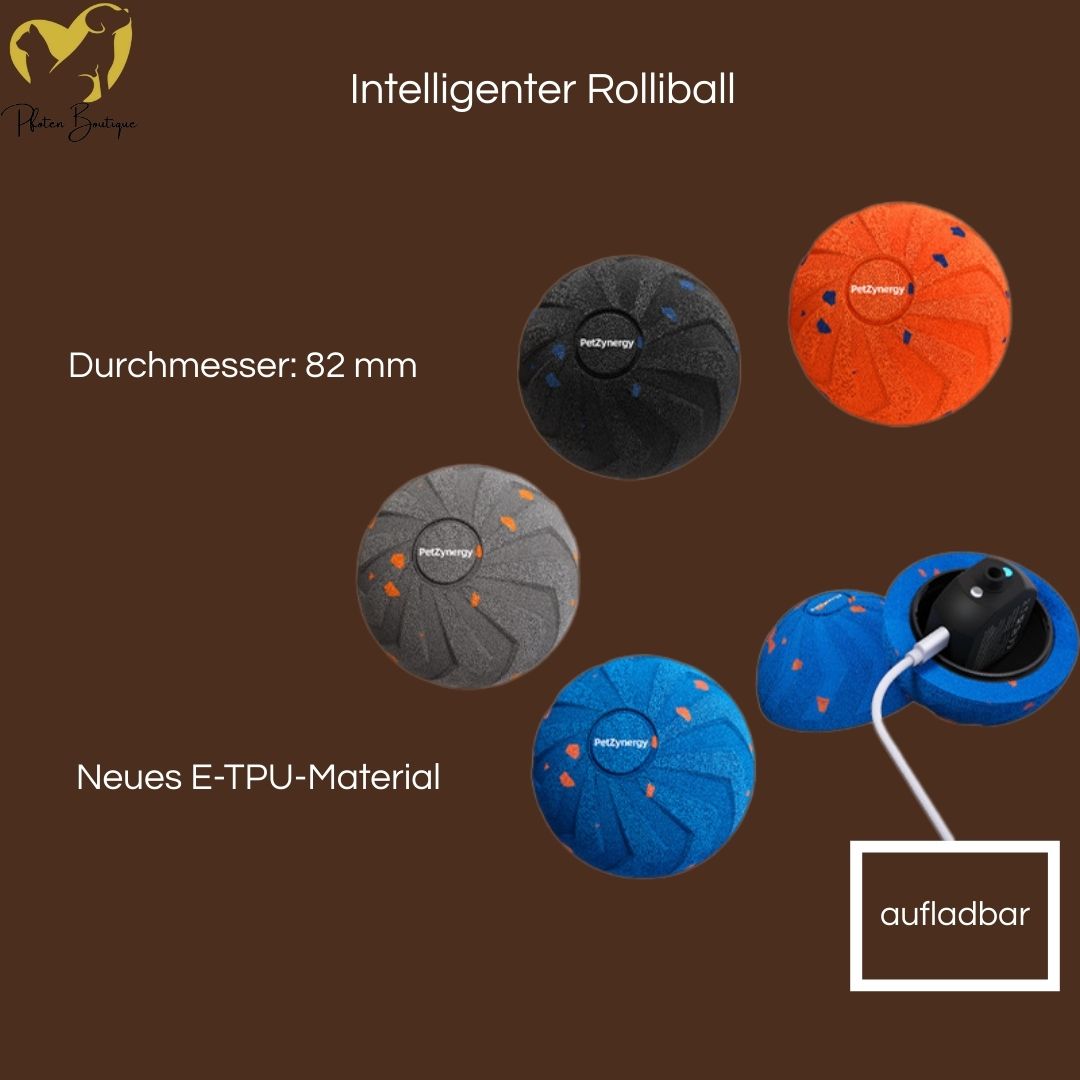 ROLLIBALL Hundespielzeug Hundeball - Bewegungs-, Sprung- und Drehfunktionen