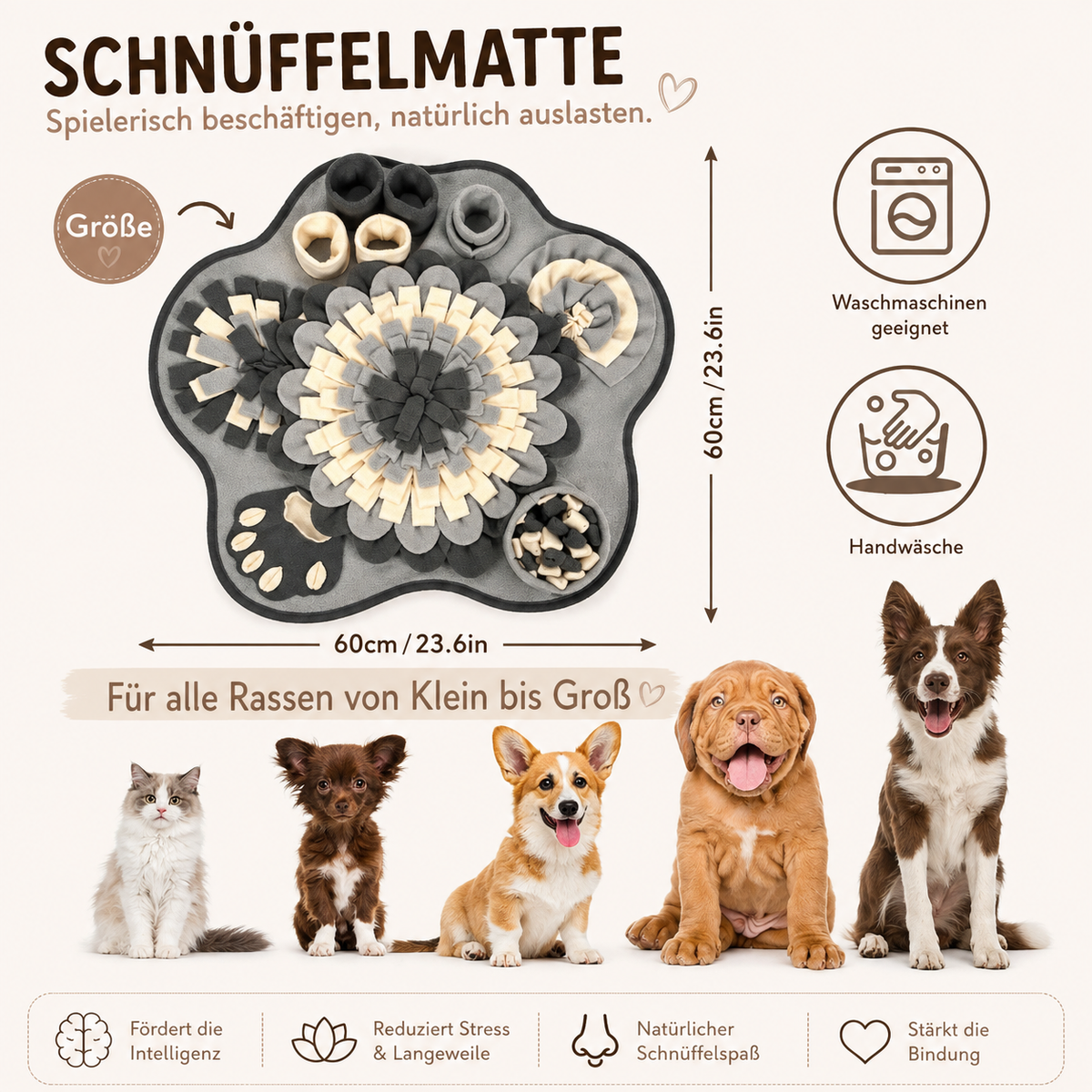 Schnüffelmatte für Hunde – Beschäftigung und Nasenarbeit