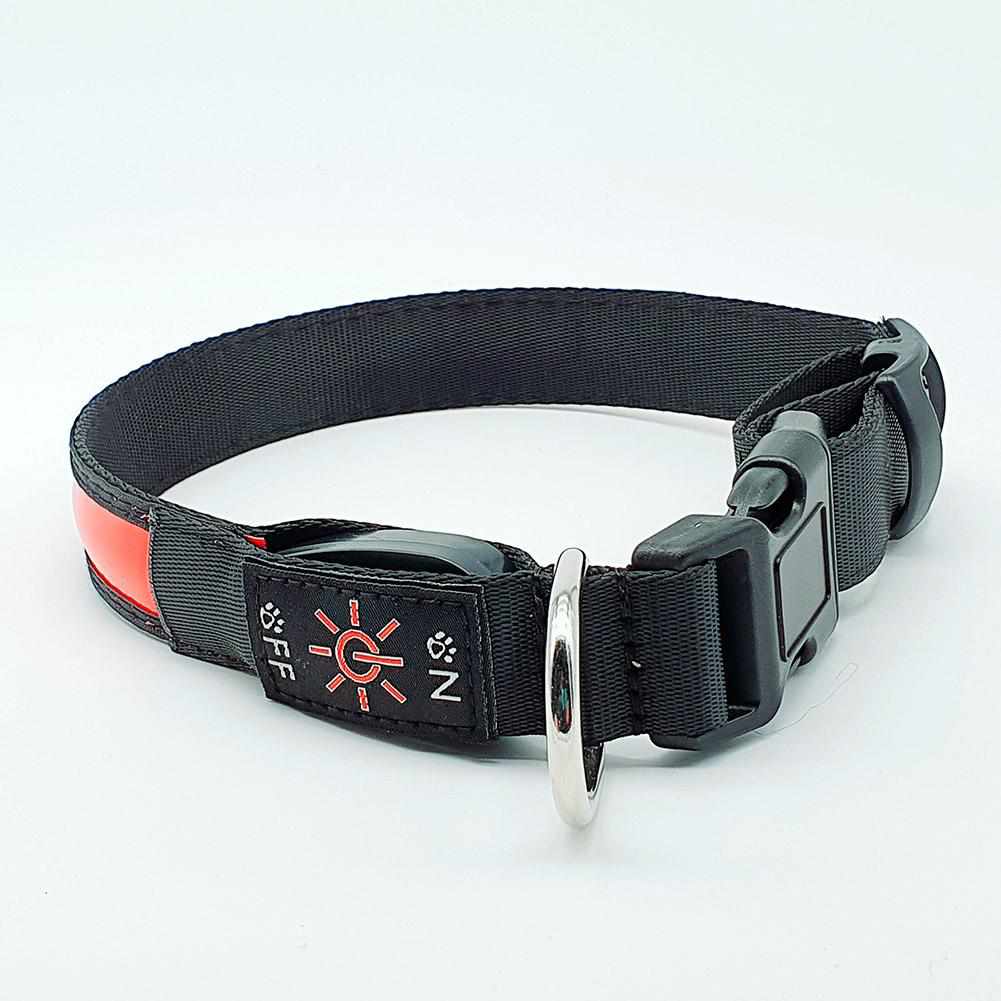 LED Hundehalsband, Stabiles Nylon Halsband für Hunde zum Aufladen