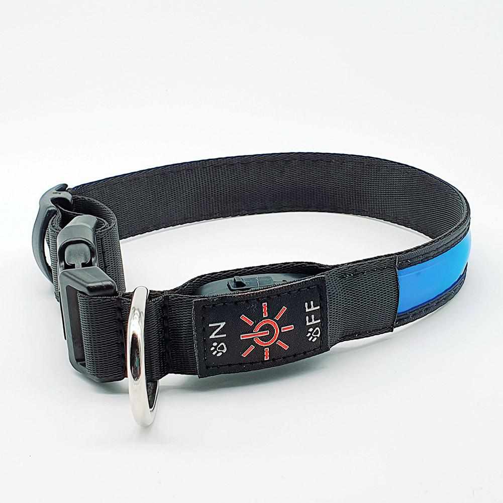 LED Hundehalsband, Stabiles Nylon Halsband für Hunde zum Aufladen