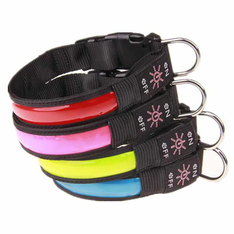 LED Hundehalsband, Stabiles Nylon Halsband für Hunde zum Aufladen