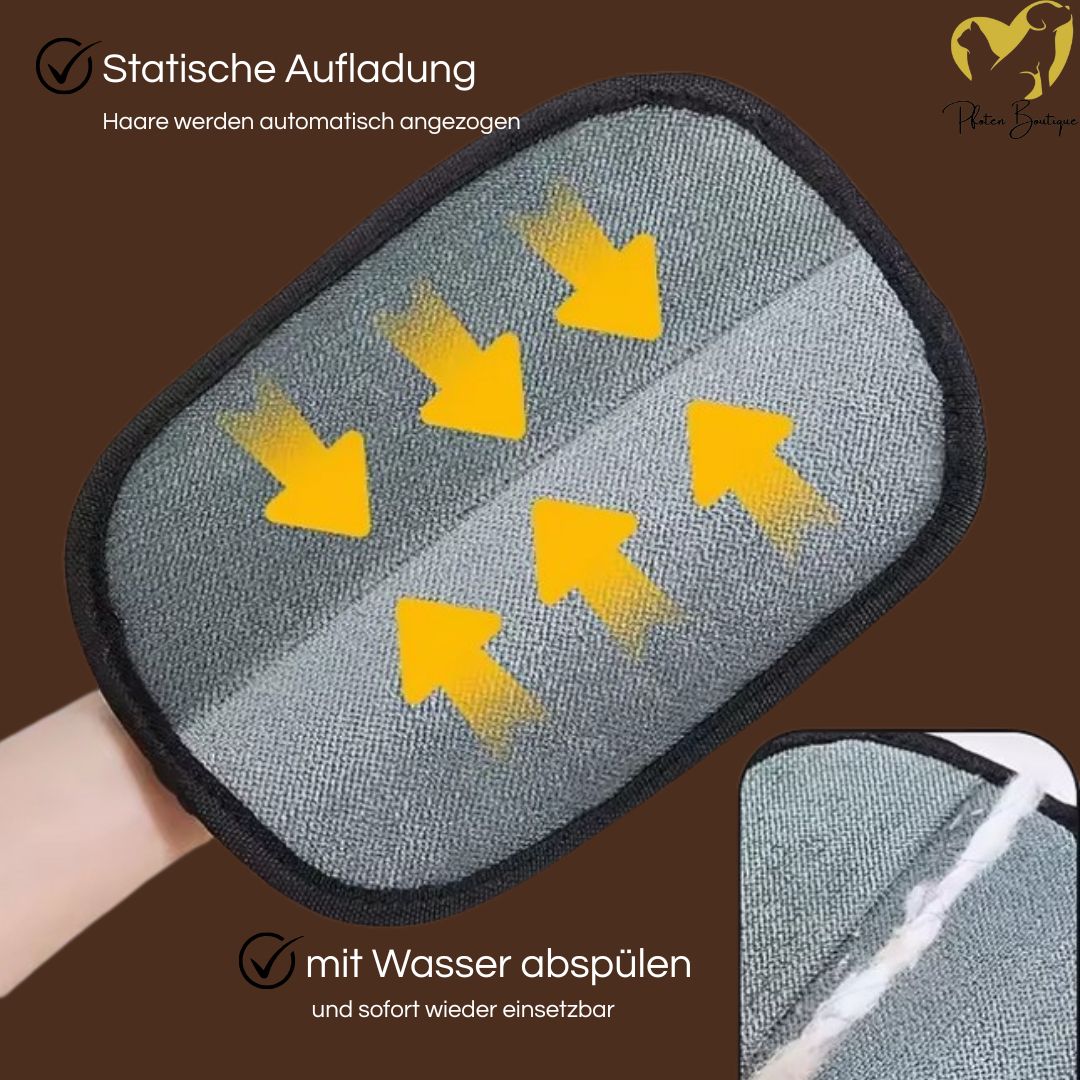 HAARFREI magnetischer Handschuh für Tierhaarentfernung - ideal für Hunde und Katzen
