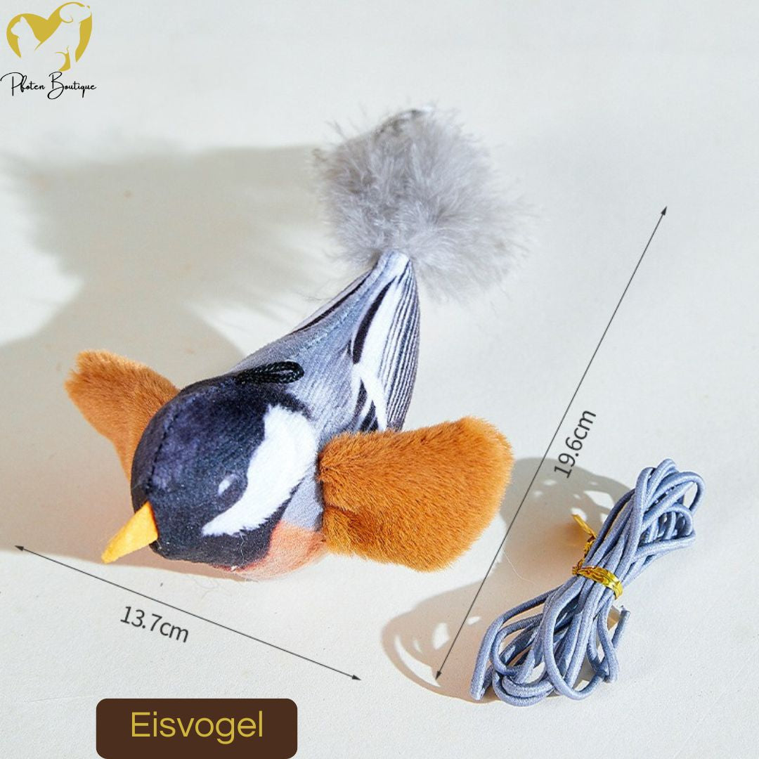 VOGELGESANG - Zwitschender Vogel Katzenspielzeug zum Aufhängen, sorgt für geistige Anregung und aufregende Jagderlebnisse.