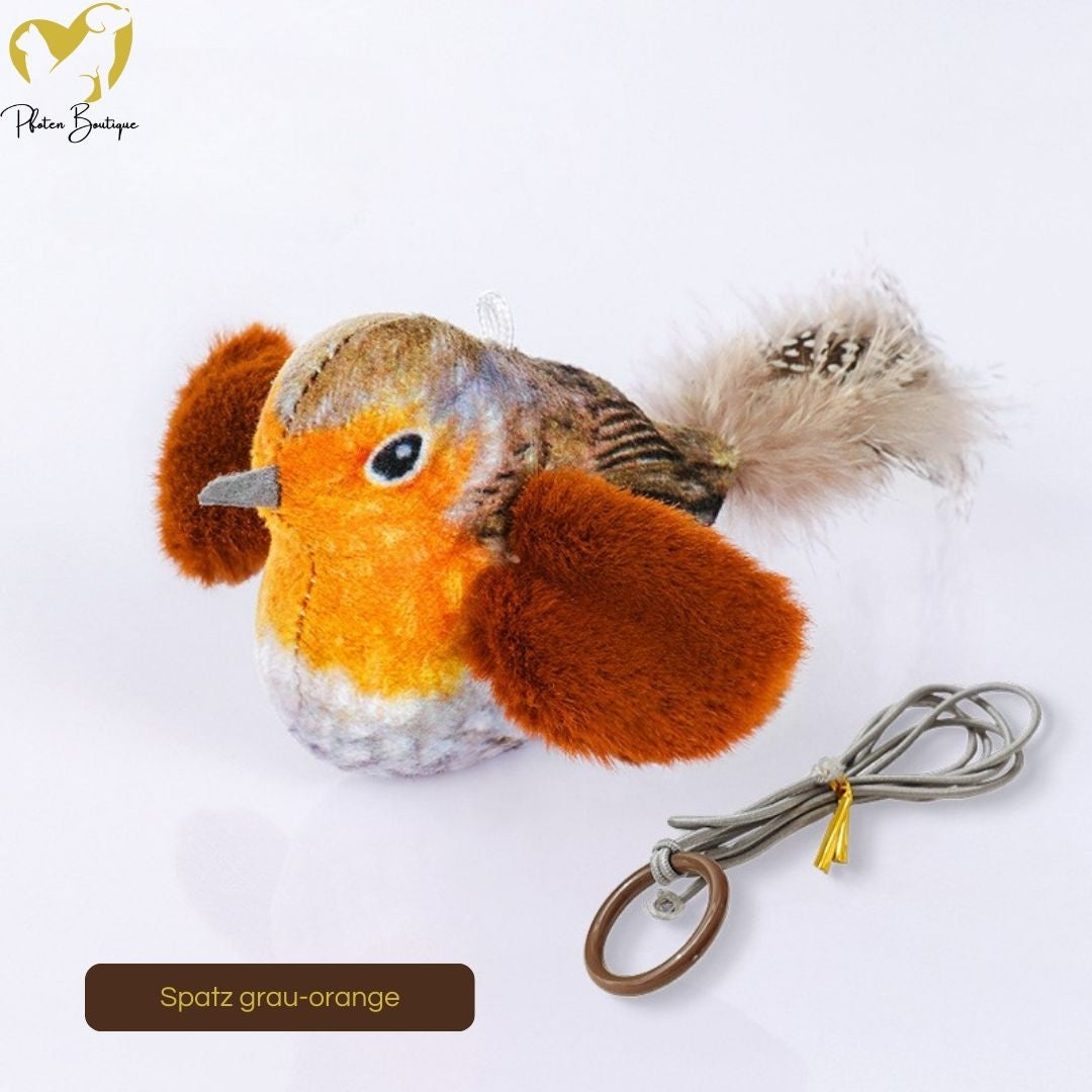 VOGELGESANG - Zwitschender Vogel Katzenspielzeug zum Aufhängen, das den natürlichen Spieltrieb deiner Katze weckt.