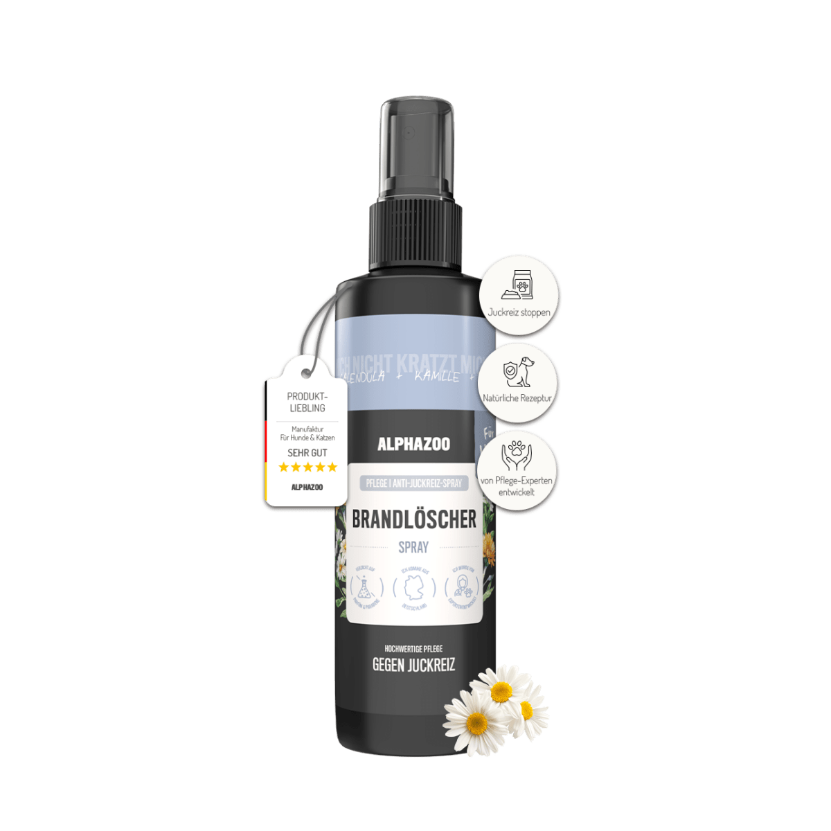 Brandlöscher Anti Juckreiz Spray für Hunde - Natürliche Hautpflege mit Kamille & Calendula