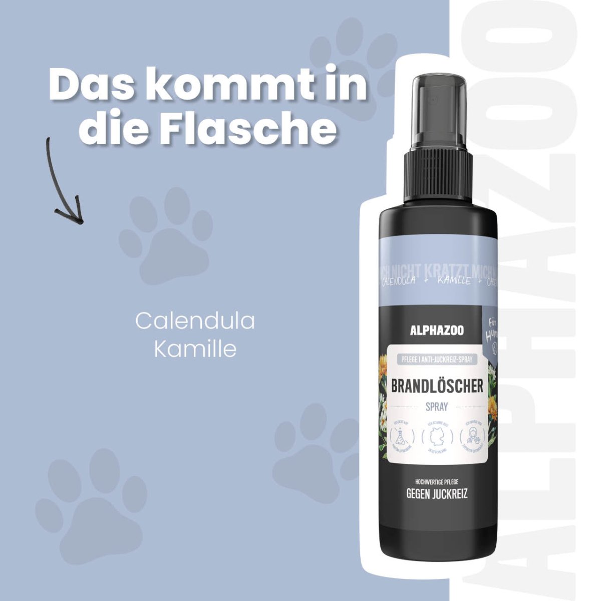 Brandlöscher Anti Juckreiz Spray für Hunde - Natürliche Hautpflege mit Kamille & Calendula