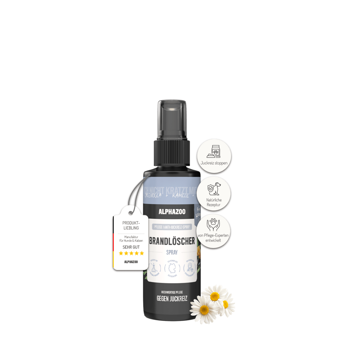 Brandlöscher Anti Juckreiz Spray für Hunde - Natürliche Hautpflege mit Kamille & Calendula