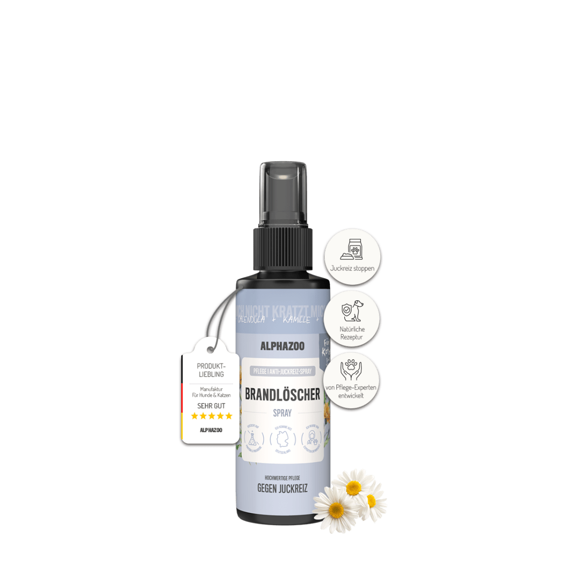Brandlöscher Anti Juckreiz Spray für Katzen - Natürliche Hautpflege mit Kamille & Calendula