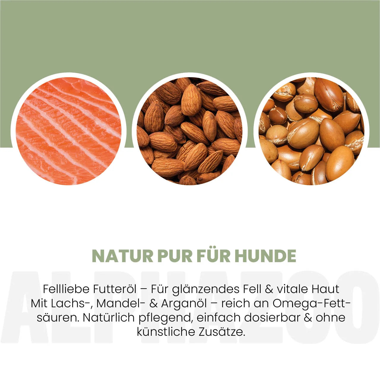 Fellliebe Futteröl für Hunde - Lachsöl mit Arganöl & Mandelöl für Haut und Fell