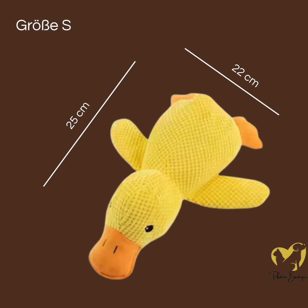 PLÜSCHENTE HUNDESPIELZEUG – Bissfest, langlebig, stressabbauend. Die perfekte Kuschelente für Haustiere, die Spaß und Komfort bietet.