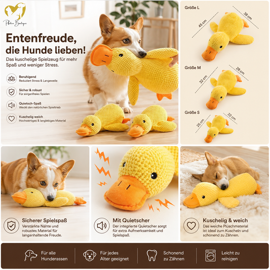 Plüschente Hundespielzeug – zum Kauen und Spielen