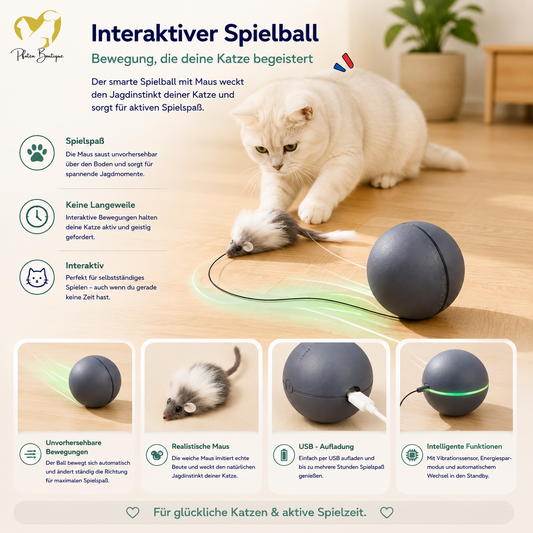 Mausball – interaktives Katzenspielzeug für Bewegung